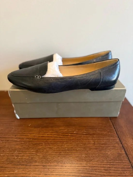 Trotters Ember Black Leather Pointed Toe Women’s Loafers 11 - Picture 5 of 7